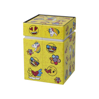 Goebel - emoji by BRITTO | Theedoos Summer Feelings | Bewaardoos, smilies, geel