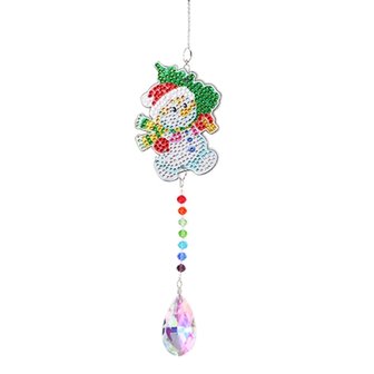 OP=OP Diamond Painting Kerst Hanger Sneeuwpop