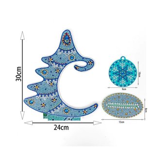 OP=OP Diamond Painting Kerstboom op standaard 01