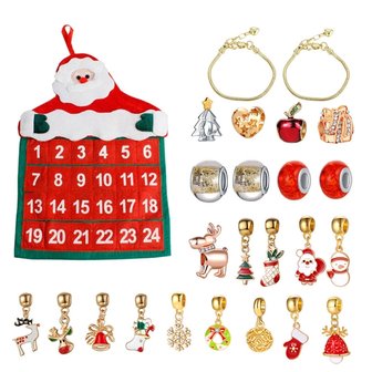 Kerst Advent Kalender Bedelarmbandjes