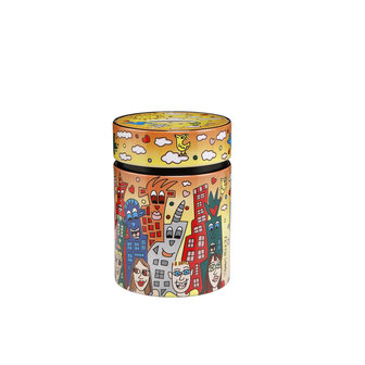 OP=OP Goebel - James Rizzi | Pop Art | Spaarpot City of Romance | Kleurrijk, Stad