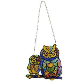 Diamond Painting Hangend Ornament Uilen (21cm)