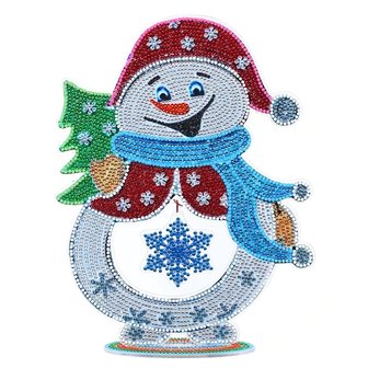 OP=OP Diamond Painting Sneeuwpop op standaard