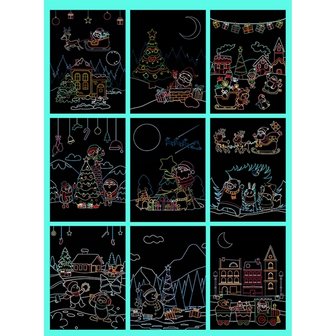 OP=OP Krastekeningen Kerstkaarten set (9 stuks)
