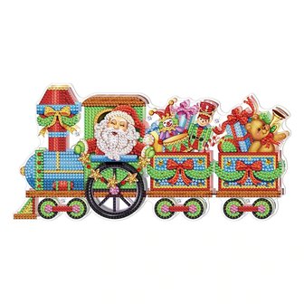 Diamond Painting Staande Kerst Lamp 09 (Trein)