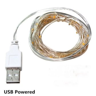 Licht String voor Diamond Painting ornamenten / kransen (1 meter - USB - Wit)