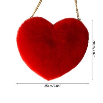 Hartvormige Pluche Tas Rood 25cm - Valentijnsdag - Moederdag TIP