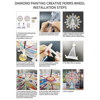 Diamond Painting Reuzenrad op standaard 01 (24cm)