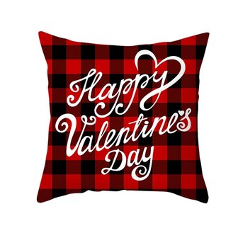 Sier kussensloop Happy Valentines Day 06 (45cm) - Valentijnsdag TIP
