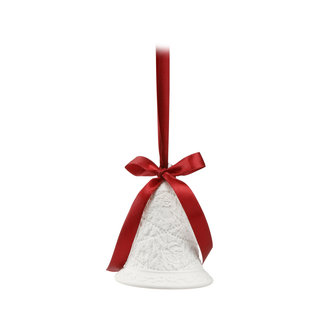 OP=OP Goebel - Fitz and Floyd | Kersthanger Kerstbel | Ornament, Porselein, 10cm