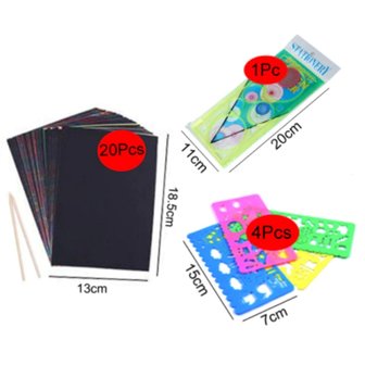 OP=OP Kras Tekening Figuren/Spiro Set (25 delig)