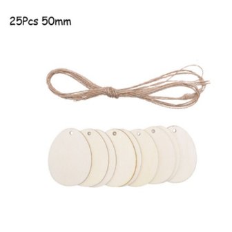 OP=OP Houten Paasei hangers om zelf te beschilderen / kleuren (25 stuks/5cm)
