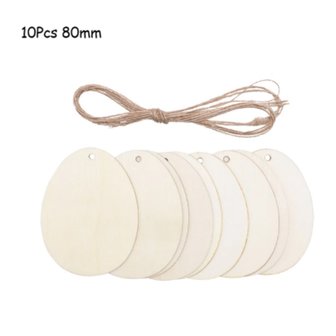 OP=OP Houten Paasei hangers om zelf te beschilderen / kleuren (10 stuks/8cm)