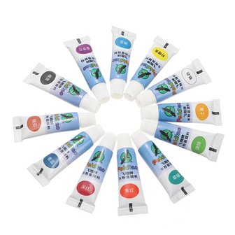 OP=OP Acrylverf Set mini 12 kleuren inclusief kwast (12 x 5ml)