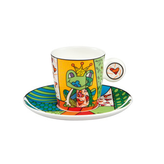 OP=OP Goebel - Romero Britto | Kop en schotel Prince | Porselein - 100ml