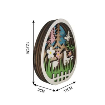 OP=OP Tafel decoratie Pasen met verlichting Ei (12cm)