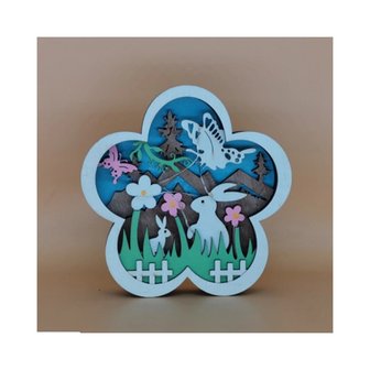 OP=OP Tafel decoratie Pasen met verlichting Wolk (13cm)