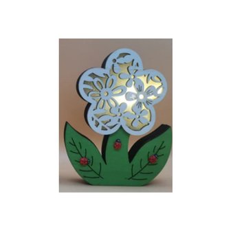 Tafel decoratie Pasen met verlichting Bloem (14cm)