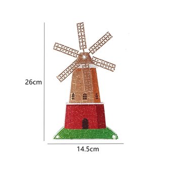 Diamond Painting staand ornament met beweging Molen (26cm)