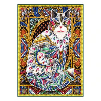 OP=OP Diamond Painting Glow in the dark Kat 25x35cm