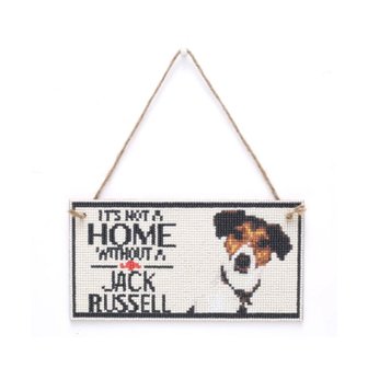 Diamond Painting Welkomstbordje 02 25cm (Jack Russell)