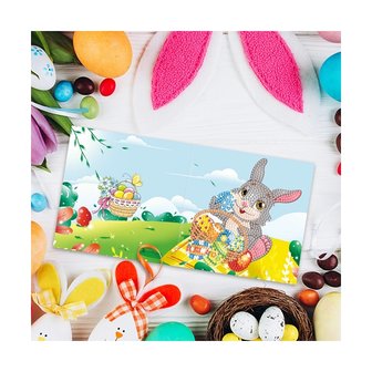 OP=OP Diamond Painting Wenskaarten Set Pasen 02 (8 stuks)
