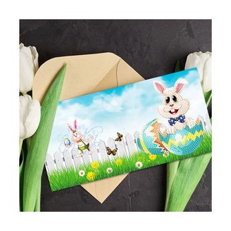 OP=OP Diamond Painting Wenskaarten Set Pasen 02 (8 stuks)