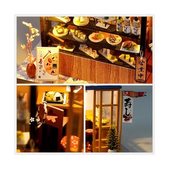 OP=OP Miniatuur Zelfbouw Huisje TD35 Sushi Shop