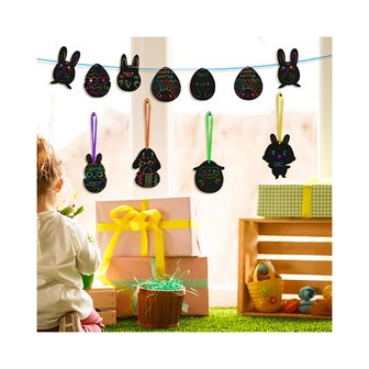 OP=OP Kras Tekeningen set Paas hangers Groot (12 stuks)