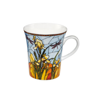 OP=OP Goebel - Louis Comfort Tiffany | Koffie / Thee Mok Iris | Beker - porselein - 400ml