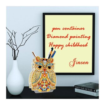 Diamond Painting Pennenbakje 03 Uil (14cm)