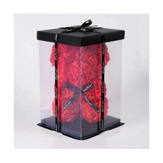 OP=OP Zeeproosjes beer met strik Rood 25cm met geschenkverpakking (Valentijnsdag / Moederdag TIP)