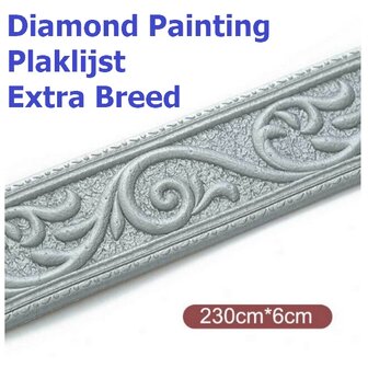 Diamond Painting Plaklijst op rol breed zilver (230x5cm)