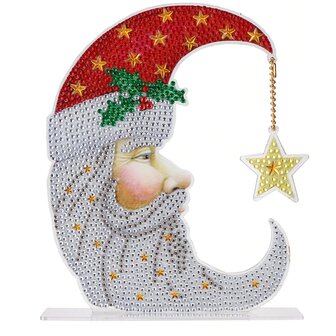 OP=OP Diamond Painting Staand Kerst Ornament Kerstmaan 01 (20cm)