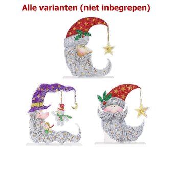 OP=OP Diamond Painting Staand Kerst Ornament Kerstmaan 01 (20cm)