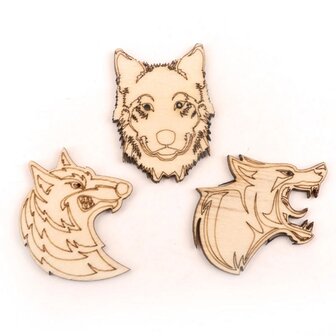 OP=OP Houten mini wilde dieren assortiment om zelf te beschilderen / kleuren (10 stuks/50mm)