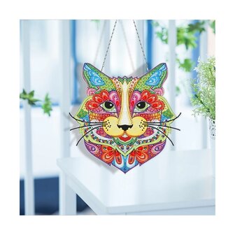 OP=OP Diamond Painting Hangend Ornament Kat (30cm)