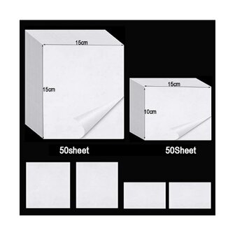 Diamond Painting Basic Afdekfolie 10x15cm + 15x15cm (50 + 50 stuks)