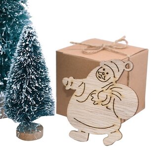 OP=OP Houten Kersthangers Kerstmannen om zelf te beschilderen / kleuren (10 stuks/60mm)