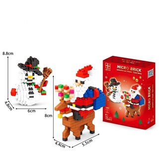 OP=OP Nanoblocks bouwpakket Kerstman en Sneeuwpop (720 delig)