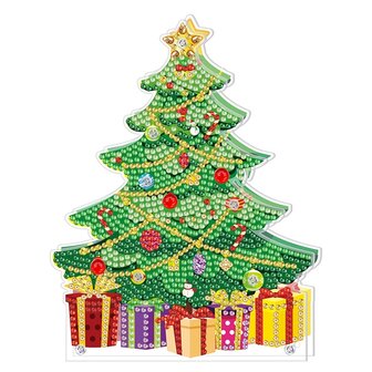 OP=OP Diamond Painting Staande Kerst Lamp 07 (Kerstboom)