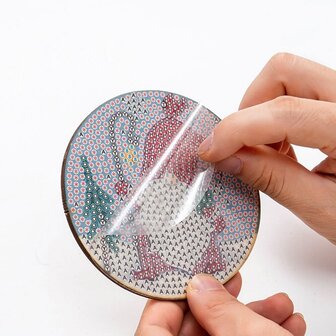 OP=OP Diamond Painting Kerst Onderzetter set 01 met houder (6 stuks)