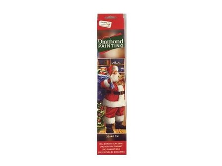OP=OP Grafix Diamond Painting Kerstman 30x40cm - Rond