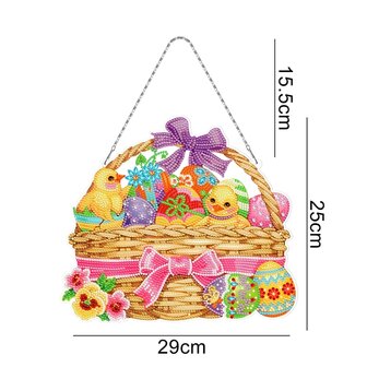 OP=OP Diamond Painting Hangend Paas ornament met verlichting 6 (30cm)