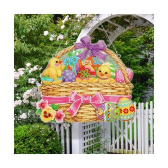 OP=OP Diamond Painting Hangend Paas ornament met verlichting 6 (30cm)