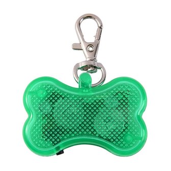 OP=OP Led verlicht botje met clip voor honden halsband (Groen)