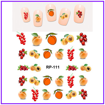 Nagel Sticker Set Fruit 02 (6 vellen)