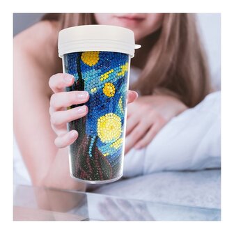 OP=OP Diamond Painting Drinkbeker 03 (Vincent van Gogh - Sterrennacht)