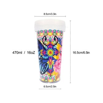 OP=OP Diamond Painting Drinkbeker 03 (Vincent van Gogh - Sterrennacht)