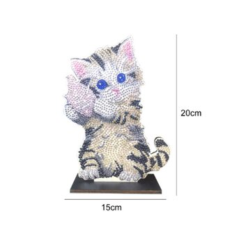 Diamond Painting Staand ornament katje (20cm)